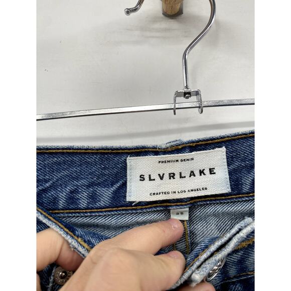 SLVRLAKE London high-rise straight-leg organic jeans in born to run - Picture 4 of 10